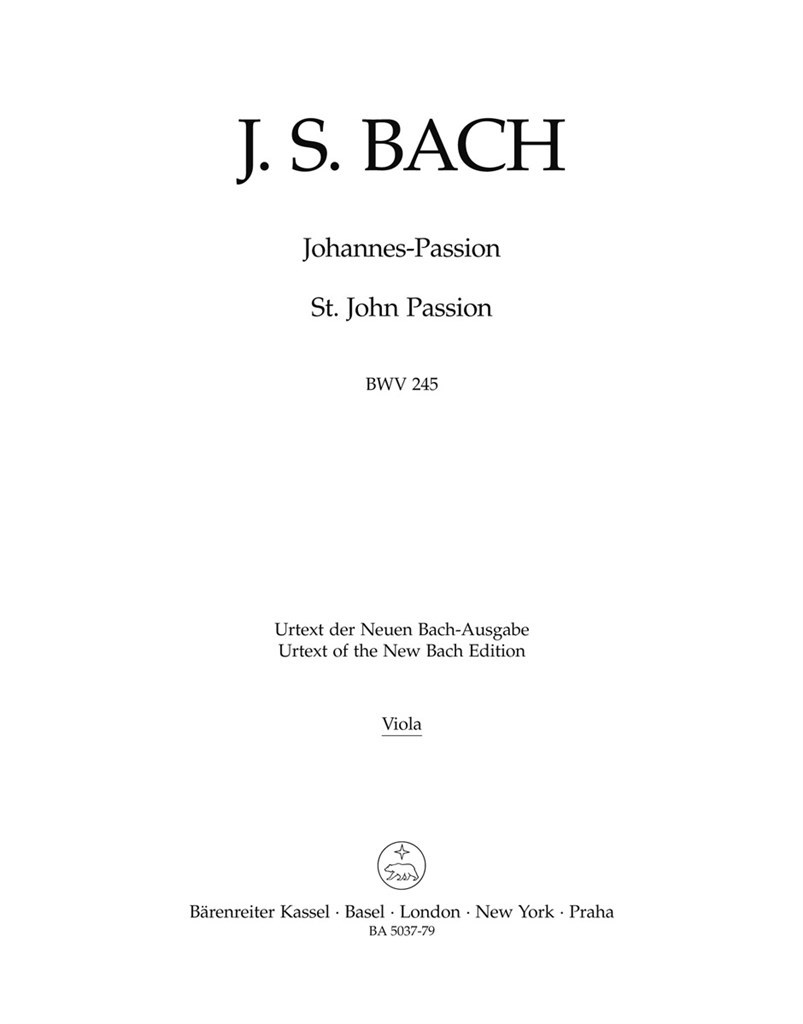Johannes-Passion (St. John Passion) BWV 245